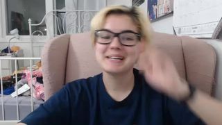 tinylilfae, blonde, big boobs, glasses