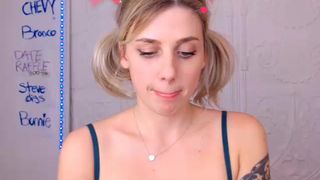 izabellalove, blonde, dildo, teen, tats
