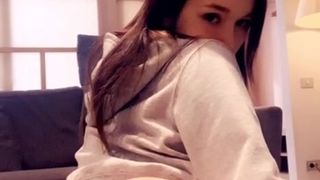 Ellieleen1 (aka ellieleen11, ellieleen, elliemayli) naked clean up and caressing her body with dildo OnlyFans private video