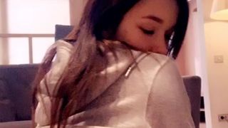 Ellieleen1 (aka ellieleen11, ellieleen, elliemayli) naked clean up and caressing her body with dildo OnlyFans private video