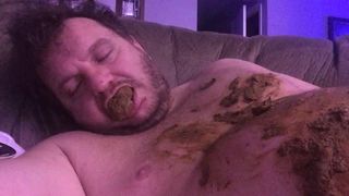 Shitslut69 covered in scat