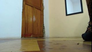 silvana_20_ pees on the floor and licks it up