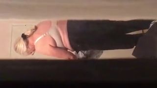 hotel room spy blonde mature