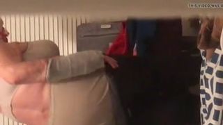 hotel room spy blonde mature