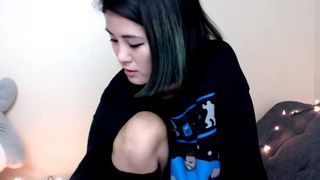 jakkychew1, asian, topless, paddle, piercings