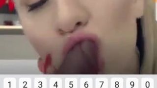 she blow pink dildo so so hot