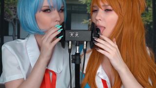 ASMR Mood Twin Ear Licking