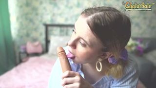 amandacrystall sucks a dildo, bj ,blowjob 5.11.20