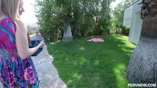 Perfect Tits Babe Outdoor Nudes and Masturbate Dildo 2
