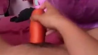Asian masturbate with carrot
