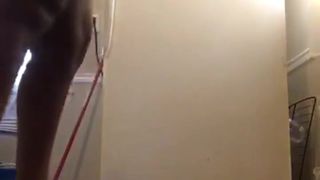 Naomi shooting her dirty enema on the floor