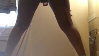 Naomi shooting her dirty enema on the floor