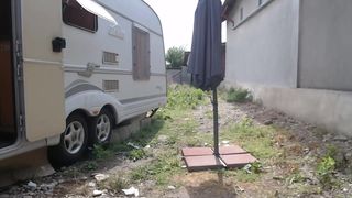 Lettali Outside Motor Home Rubbing Pussy