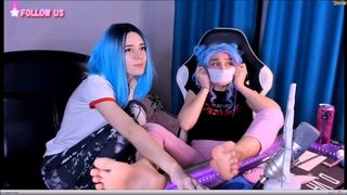 Struprdsunicorn playing and showing their feet