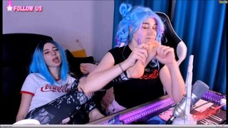 Struprdsunicorn playing and showing their feet