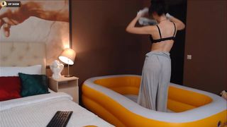 AlanaBlack wet tshirt show (nipple flash!)