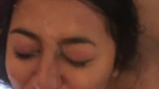 Amateur Indian huge facial