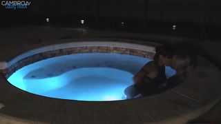 LaceyBlack & DaniSpice - Hot tub fun in the dark