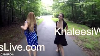 Sageness & Khaleesiwilde - Pussy fingering at park