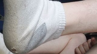 Femboy screws himself with a dog dildo