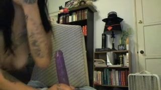 RubyRenegade playing with different toys