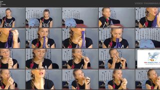100percentdoll lick and pantie and deepthroat dildo