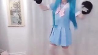 miku cosplay striptease