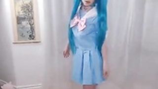 miku cosplay striptease