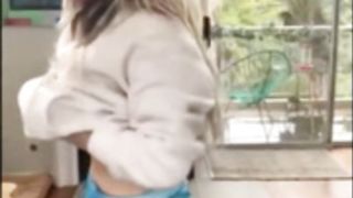 JoJo Levesque accidental boob flash w/ slowmo