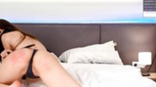 Coy_Amina paddle spanks on ass in thong 1 on Day 68