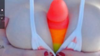 seltin_sweety dildo boobjob