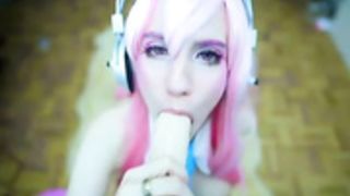 LanaRain Dildo Blowjob Cum