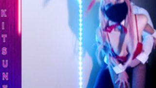Black Kitsune: Zero Two Bunny Fuck Blowjob Cumshot