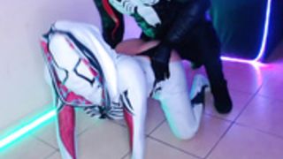Black Kitsune: Venom VS Gwenom Fuck Blowjob