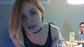 Juliaiva and babymelony blowjob new year's party hot