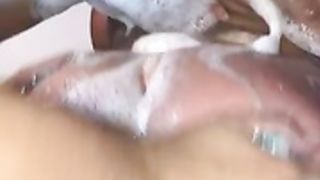 Melspirations having her ass rubbed by two girls in bat