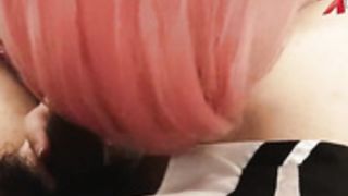 ram cosplay trap blowjob