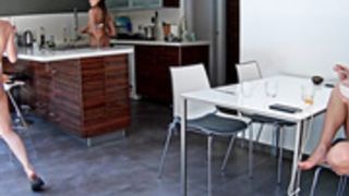 Reallifecam - Tesla and Elian nude coking in kitchen