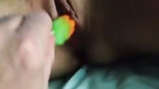 Texas tattooed teacher popsicle eating pussy