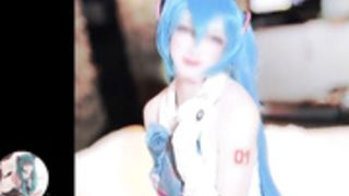 Miku Cosplay Japanese Crossdresser Hard Anal