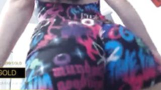 Rayne twerking and sucking on a dildo