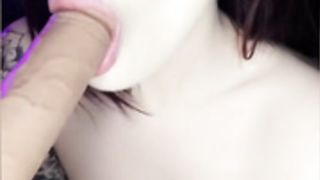 Buxom EliseLaurenne is good at blow jobs!