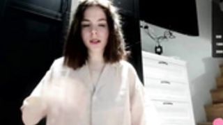 kiraknowles 210615 new shy girl shows panty, hand bra