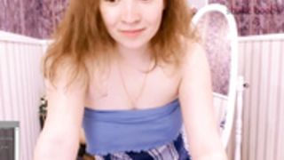 Adeline_Coy spanks, shakes and jumps on 22 June 2021