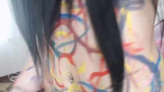 _milu_, naked, paint, vibrator, skinny
