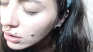 Tinny Marie hairy angel face tattoo  period part.3