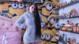 chica con lindo suerte