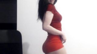 Alexys23 in red shorts