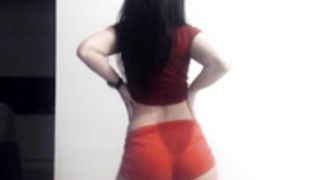 Alexys23 in red shorts