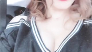 Anri Okita in a moving vehicle compilation